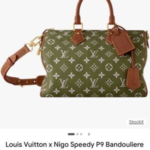 Louis Vuitton Olive Monogram Bag with Tan Leather